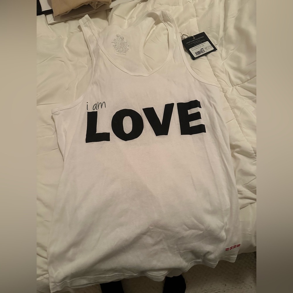 Peace love world race bank tank top